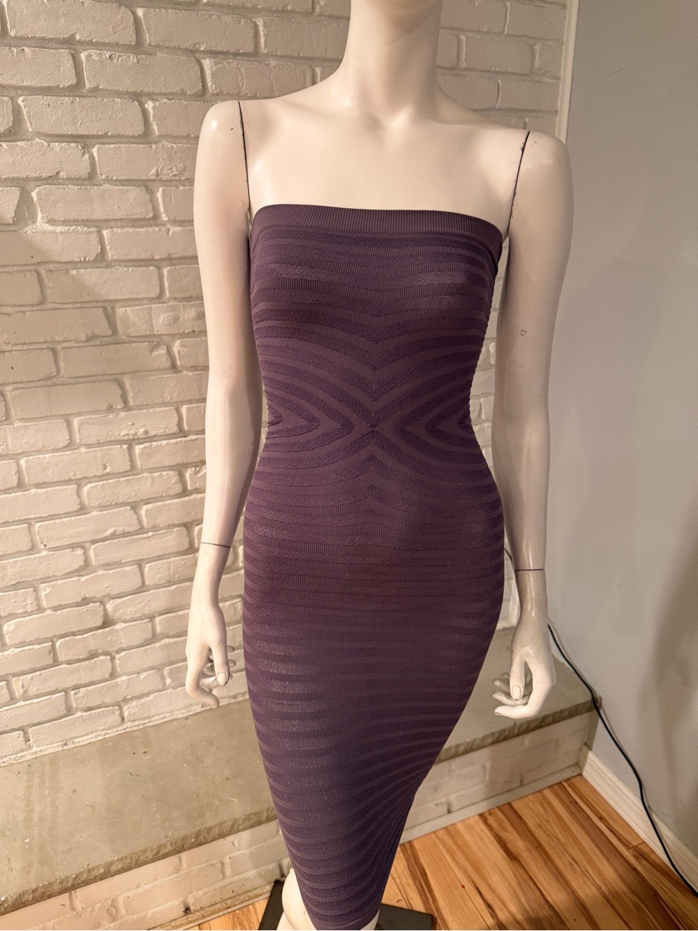 Intimately Free People Purple Strapless Bodycon Midi XS/S NWOT Super Stretch - Picture 5 of 15